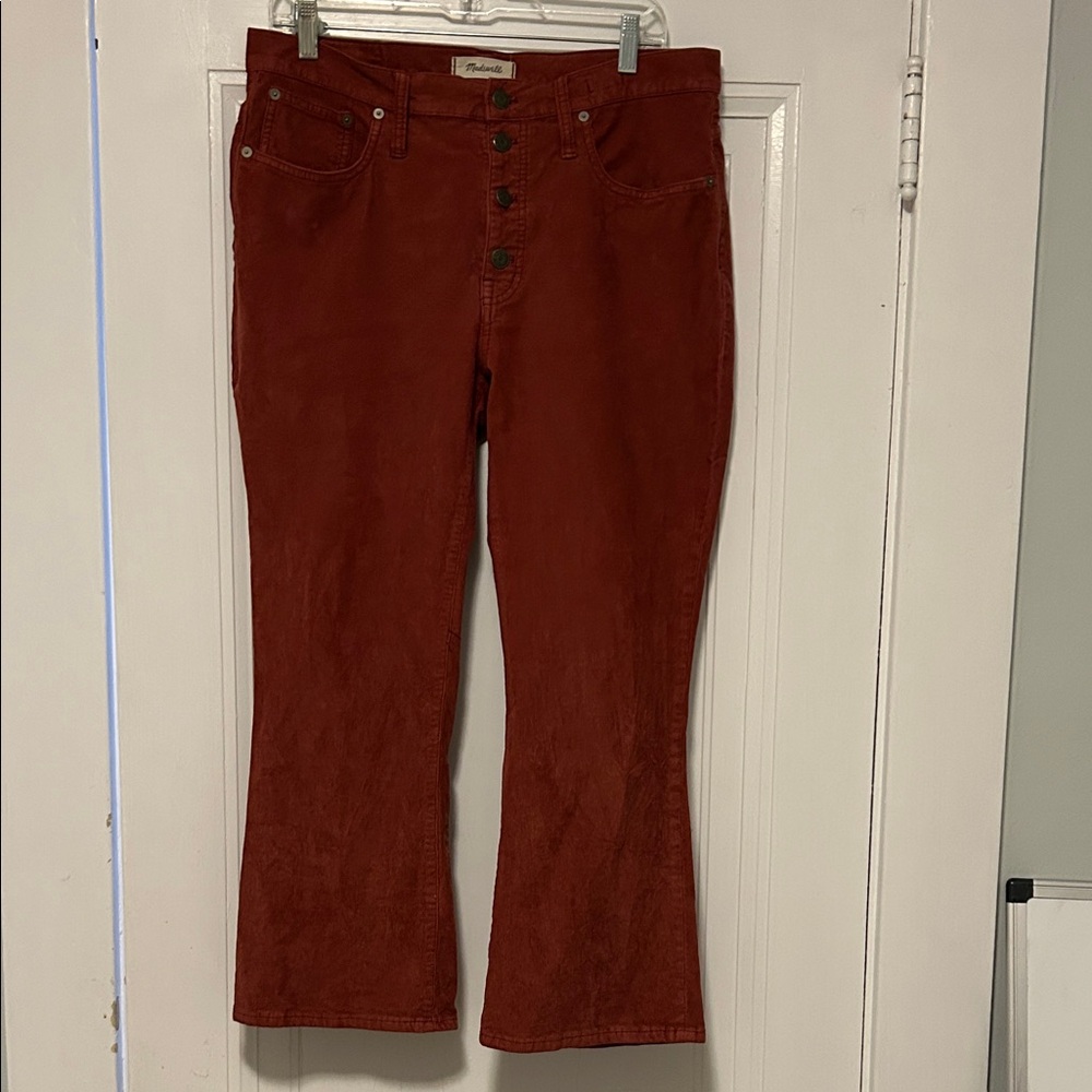 Madewell Rust Button-Fly Pants - image 1